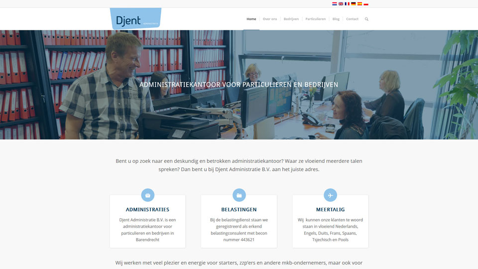 Djent Administratie Barendrecht WordPress Website